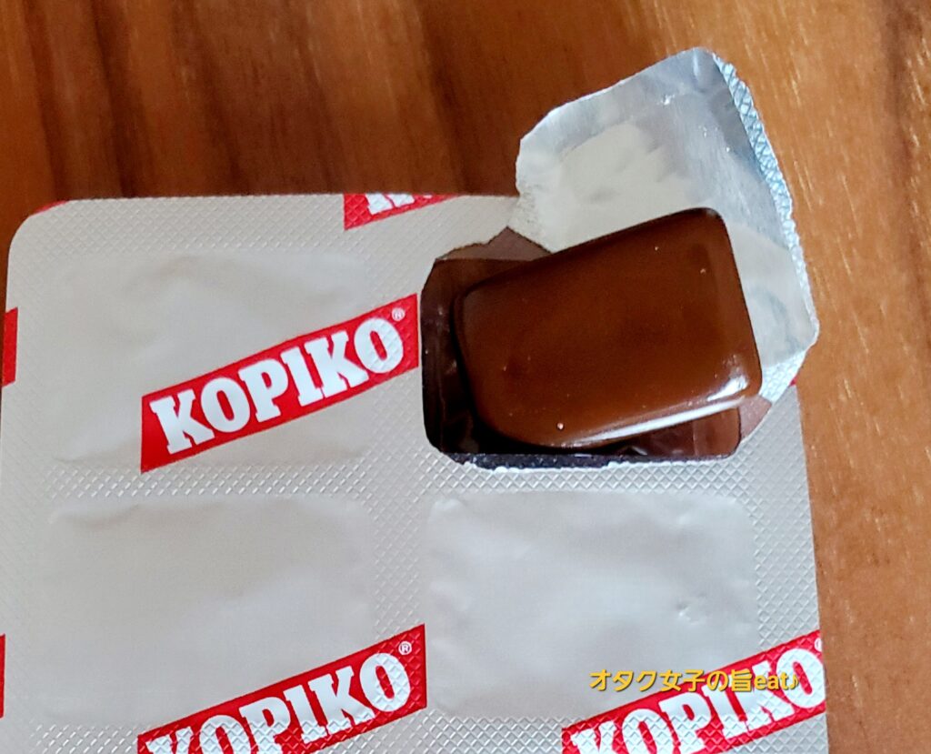 KOPIKOコーヒーキャンディーのブリスターパック