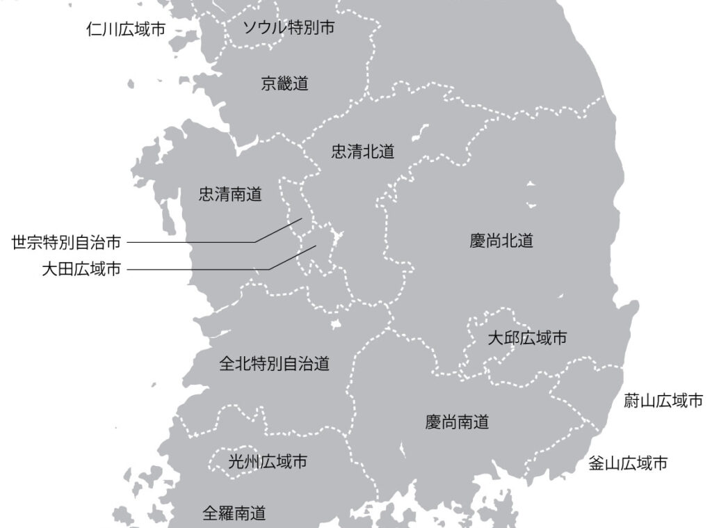 韓国地図